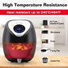 3Pcs Reusable Foldbale Air Fryer Silicone Pot 464Â¬âˆžF Heat Resistant Round Replacement of Parchment Liners 3 Food Grade Baking Basket Pans for 4+Quart