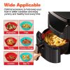 3Pcs Reusable Foldbale Air Fryer Silicone Pot 464Â¬âˆžF Heat Resistant Round Replacement of Parchment Liners 3 Food Grade Baking Basket Pans for 4+Quart