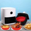 3Pcs Reusable Foldbale Air Fryer Silicone Pot 464Â¬âˆžF Heat Resistant Round Replacement of Parchment Liners 3 Food Grade Baking Basket Pans for 4+Quart