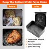 3Pcs Reusable Foldbale Air Fryer Silicone Pot 464Â¬âˆžF Heat Resistant Round Replacement of Parchment Liners 3 Food Grade Baking Basket Pans for 4+Quart