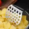 Stainless Steel Manual Potato Press; Baby Food Masher; Wavy Potato Press